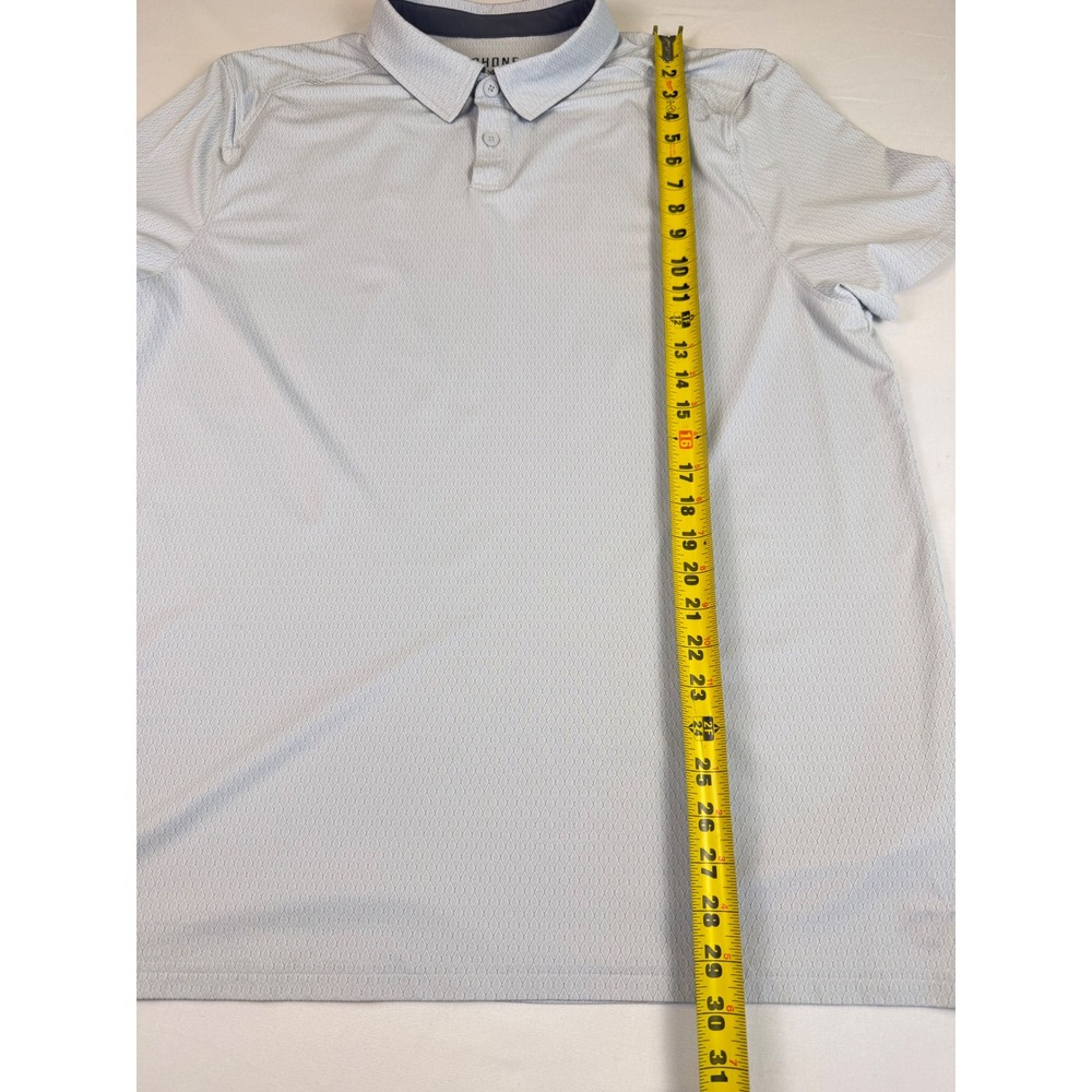 Rhone Commuter Polo Shirt Mens XXL Gray Diamond Short Sleeve Golf Performance - Picture 5 of 8